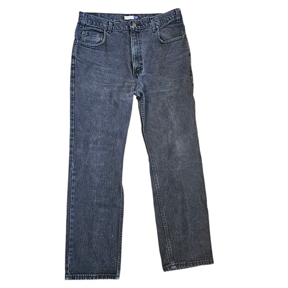 Vintage 90s Mens Arizona Jeans Faded Black Denim 36x30 Measures 35 Straight Leg - Picture 1 of 8